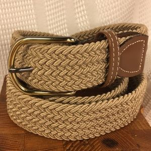 NWOT Leather/woven stretchable belt made in USA